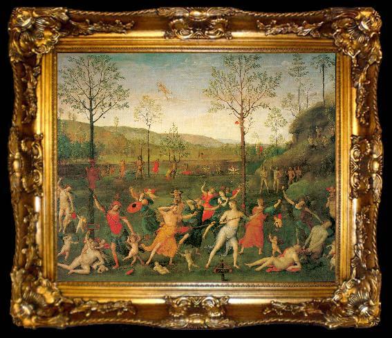 framed  PERUGINO, Pietro The Combat of Love and Chastity, ta009-2